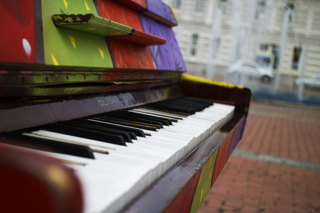 Three things intrigued me enough to take photos in Batumi - a street piano…